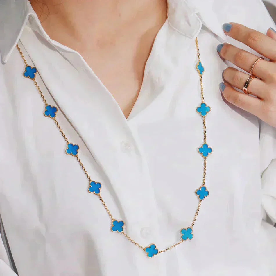 [Royal Jewelry]CLOVER 20 MOTIFS TURQUOISE GOLD