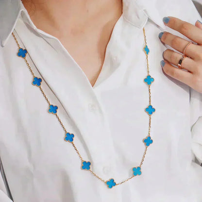 [Royal Jewelry]CLOVER 20 MOTIFS TURQUOISE GOLD