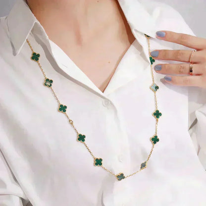 [Royal Jewelry]CLOVER 20 MOTIFS MALACHITE GOLD