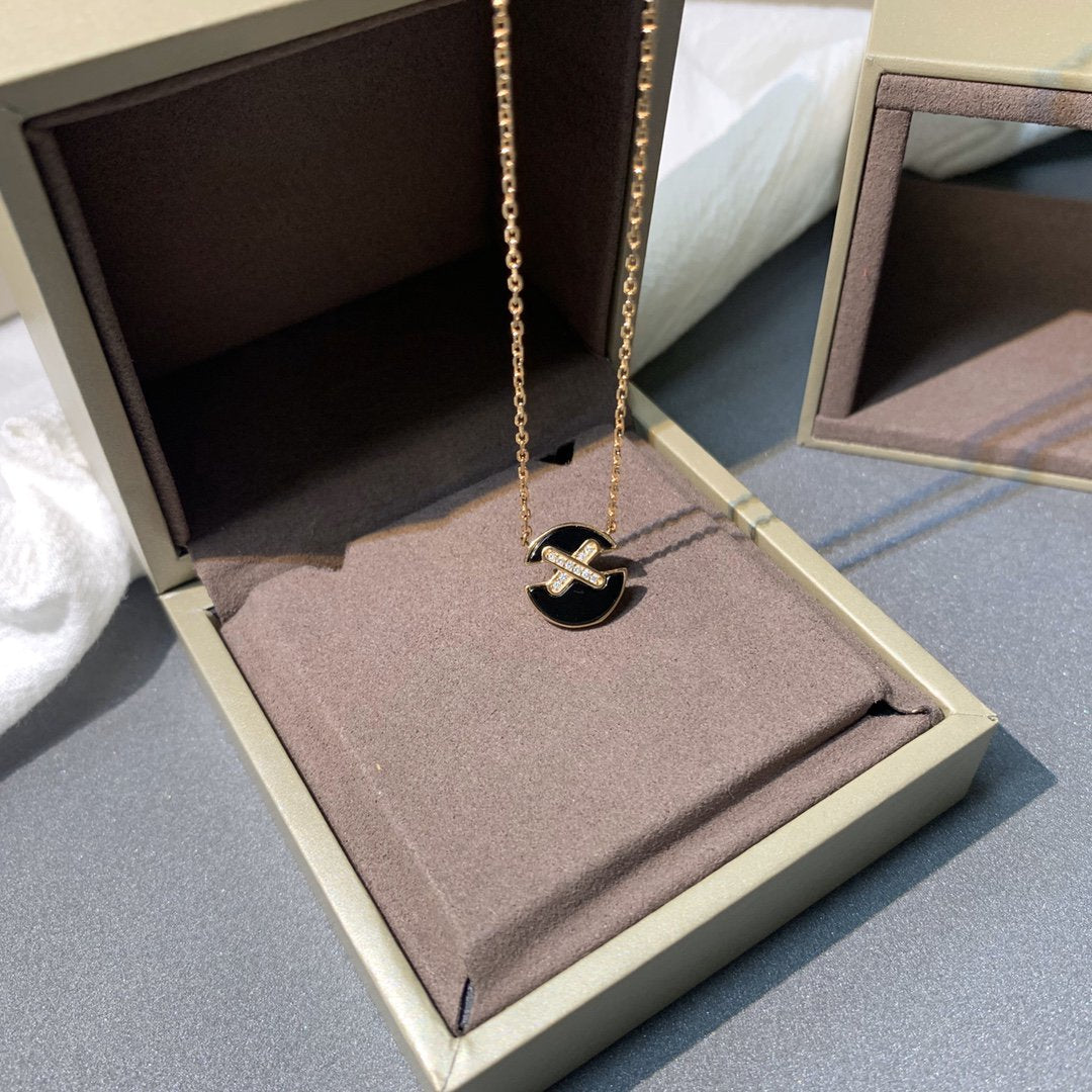 [Royal Jewelry]JEUX DE PINK GOLD DIAMOND NECKLACE