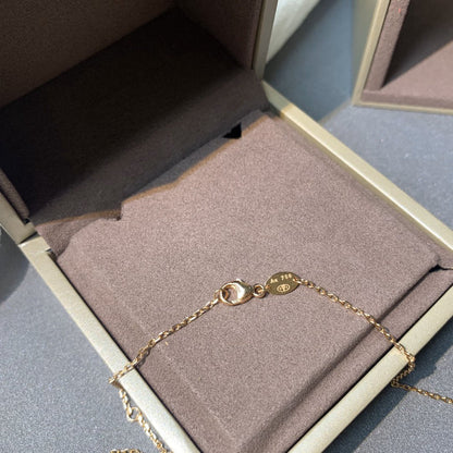 [Royal Jewelry]JEUX DE PINK GOLD DIAMOND NECKLACE