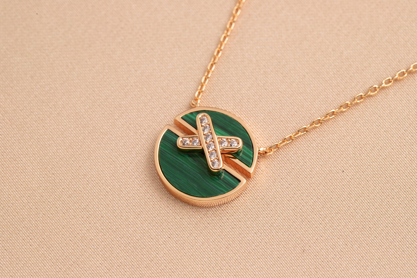 [Royal Jewelry]JEUX DE PINK GOLD DIAMOND NECKLACE