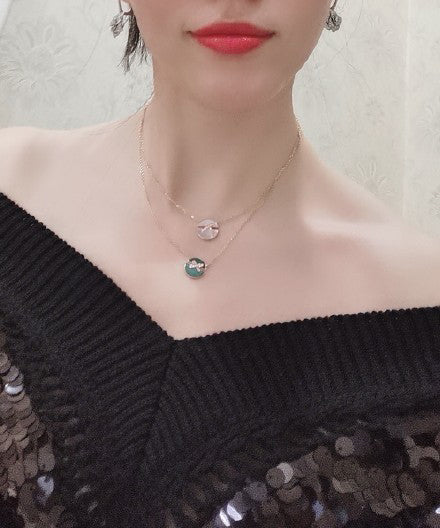 [Royal Jewelry]JEUX DE ROSE GOLD DIAMOND NECKLACE