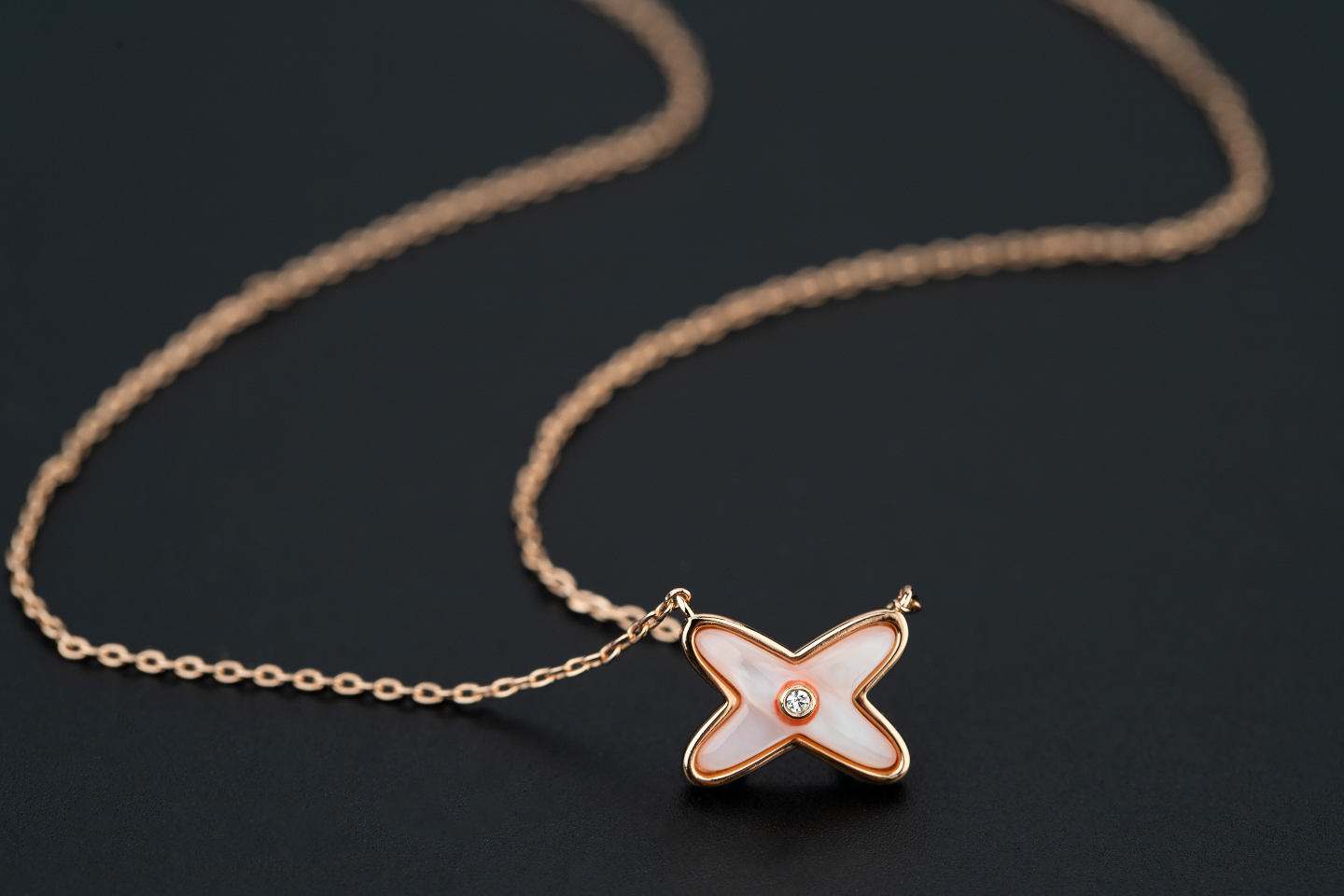 [Royal Jewelry]JEUX DE NECKLACE 1 DIAMOND