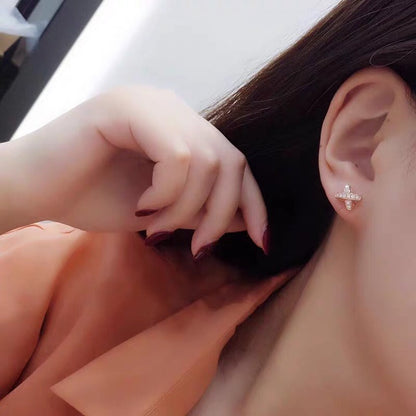 [Royal Jewelry]JEUX DE GOLD DIAMOND EARRINGS