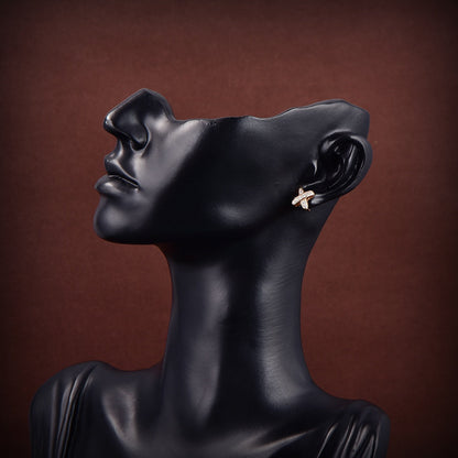 [Royal Jewelry]JEUX DE GOLD DIAMOND EARRINGS