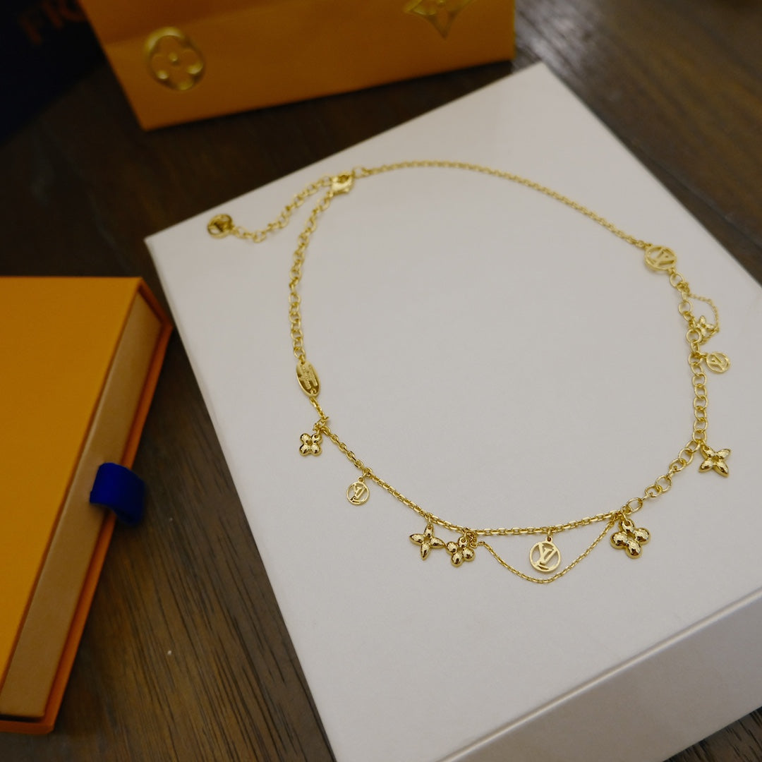 [Royal Jewelry]BLOOMING SUPPLE NECKLACE BRASS