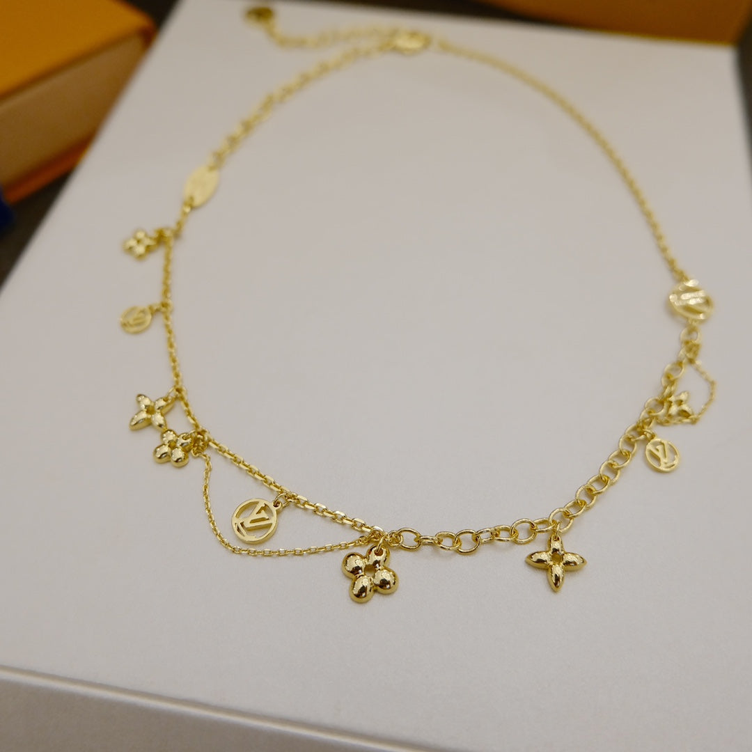 [Royal Jewelry]BLOOMING SUPPLE NECKLACE BRASS