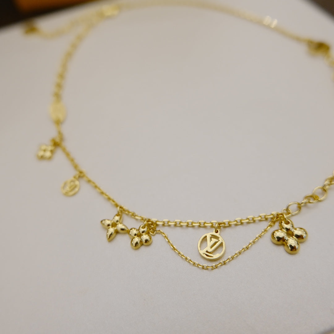 [Royal Jewelry]BLOOMING SUPPLE NECKLACE BRASS