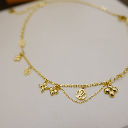 [Royal Jewelry]BLOOMING SUPPLE NECKLACE BRASS