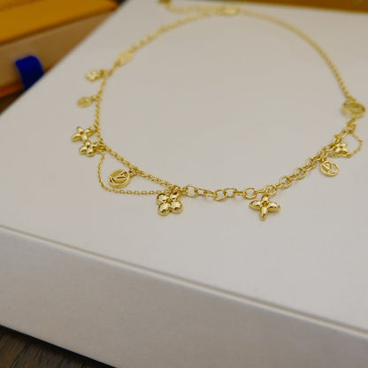[Royal Jewelry]BLOOMING SUPPLE NECKLACE BRASS