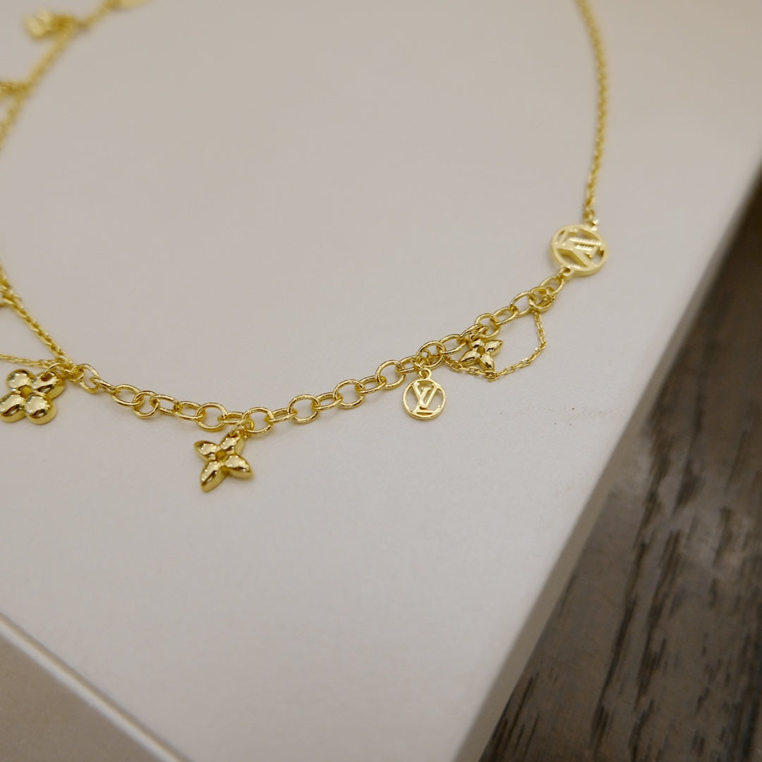 [Royal Jewelry]BLOOMING SUPPLE NECKLACE BRASS