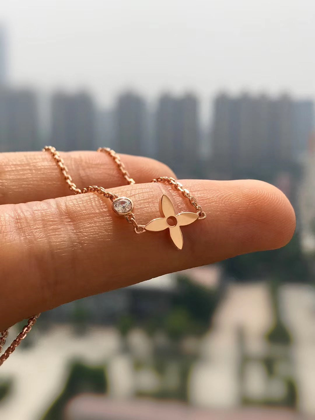 [Royal Jewelry]BLOSSOM PENDANT PINK GOLD AND DIAMOND
