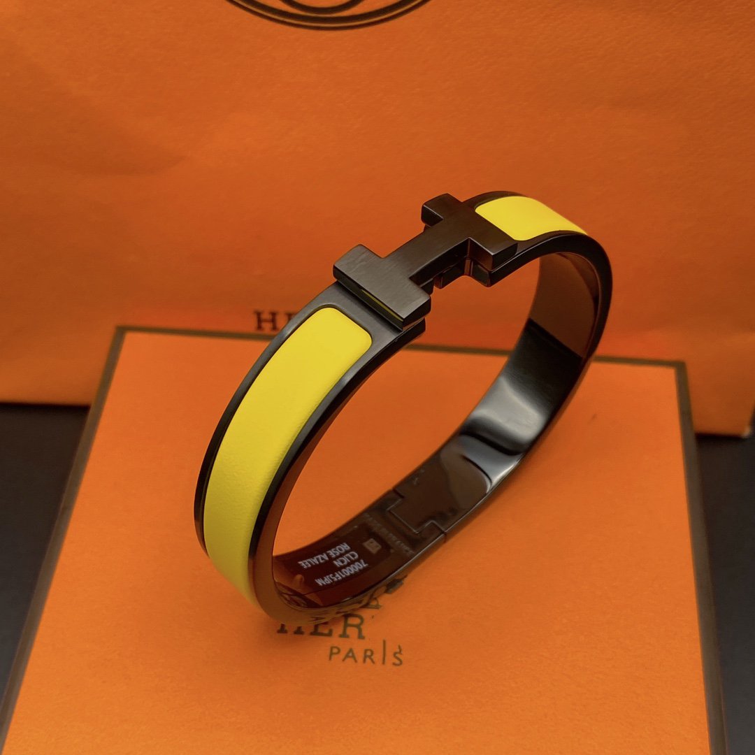 [Royal Jewelry]CLIC HM SO BLACK YELLOW BRACELET