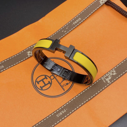 [Royal Jewelry]CLIC HM SO BLACK YELLOW BRACELET