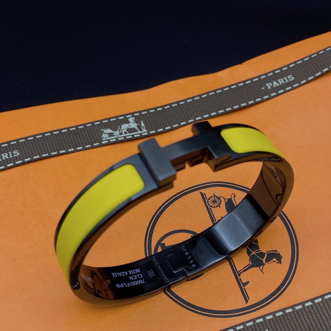 [Royal Jewelry]CLIC HM SO BLACK YELLOW BRACELET