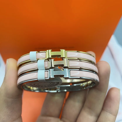 [Royal Jewelry]CLASSIC HM CLIC  PINK 8MM ENAMEL BRACELET