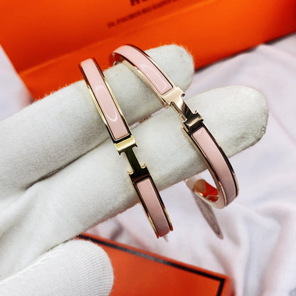 [Royal Jewelry]CLASSIC HM CLIC  PINK 8MM ENAMEL BRACELET