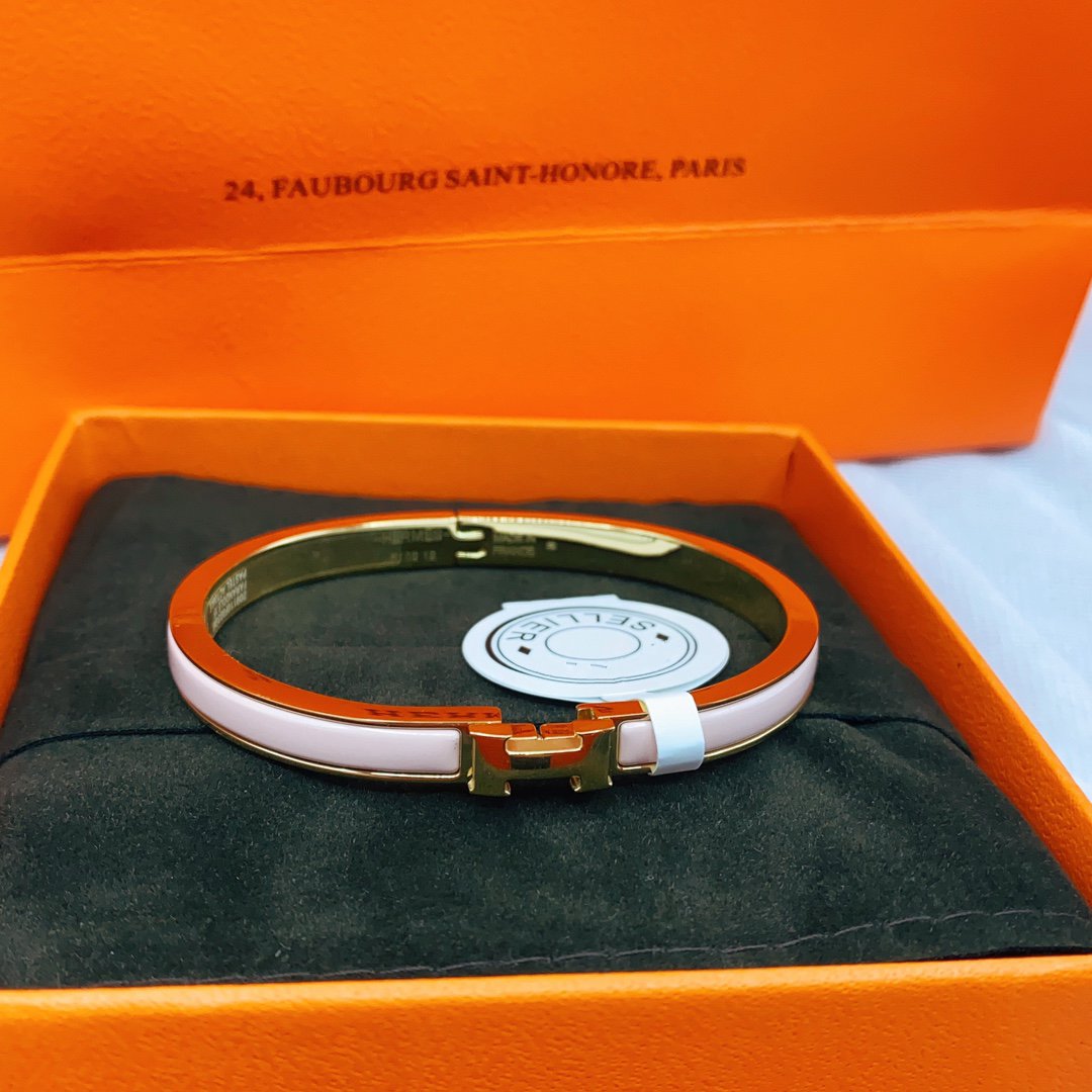 [Royal Jewelry]CLASSIC HM CLIC  PINK 8MM ENAMEL BRACELET