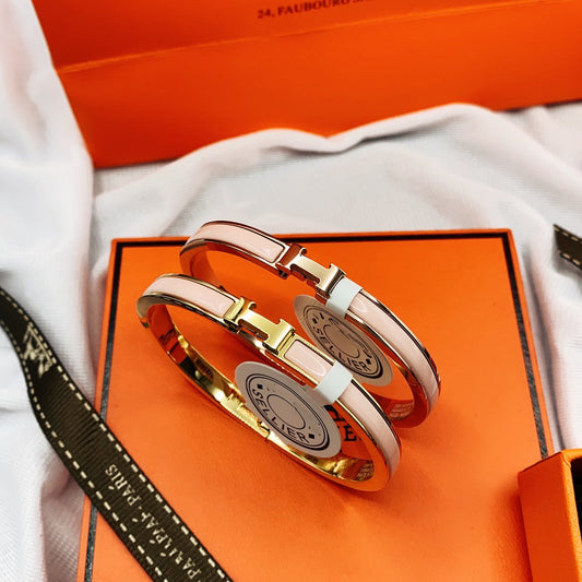 [Royal Jewelry]CLASSIC HM CLIC  PINK 8MM ENAMEL BRACELET
