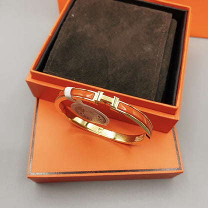 [Royal Jewelry]CLASSIC HM CLIC RED 8MM ENAMEL BRACELET