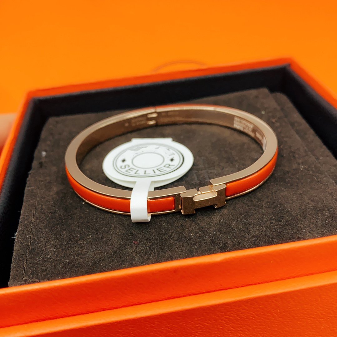 [Royal Jewelry]CLASSIC HM CLIC RED 8MM ENAMEL BRACELET
