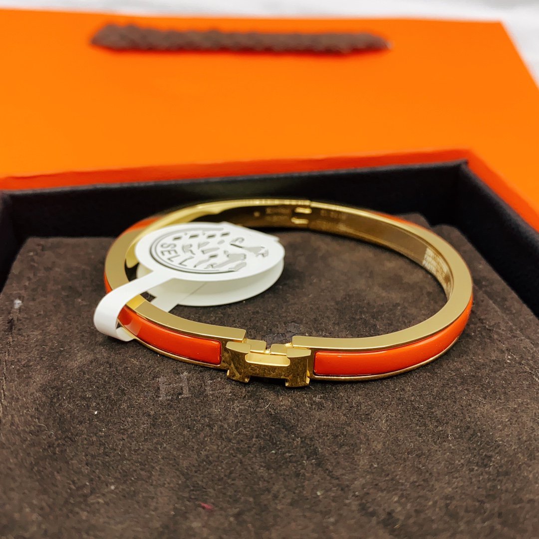 [Royal Jewelry]CLASSIC HM CLIC RED 8MM ENAMEL BRACELET
