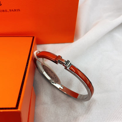 [Royal Jewelry]CLASSIC HM CLIC RED 8MM ENAMEL BRACELET