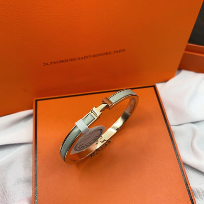 [Royal Jewelry]CLASSIC HM CLIC GREEN 8MM ENAMEL BRACELET