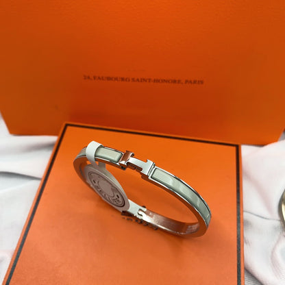 [Royal Jewelry]CLASSIC HM CLIC GREEN 8MM ENAMEL BRACELET