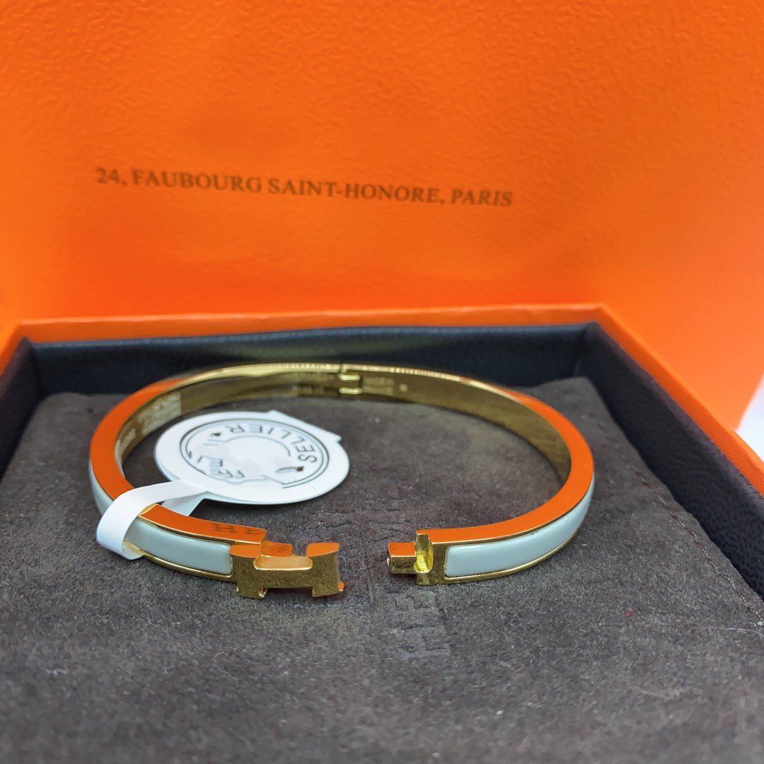 [Royal Jewelry]CLASSIC HM CLIC GREEN 8MM ENAMEL BRACELET