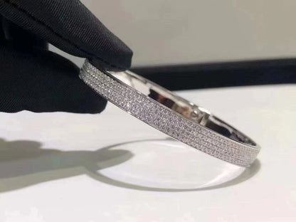 [Royal Jewelry]HM KELLY BRACELET IN SILVER AND FULL PAVE DIAMOND