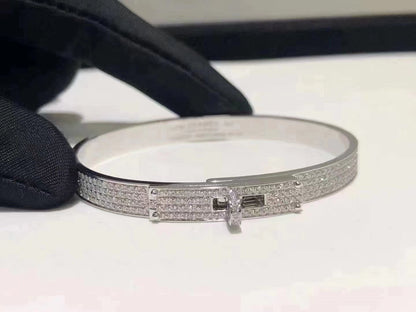 [Royal Jewelry]HM KELLY BRACELET IN SILVER AND FULL PAVE DIAMOND