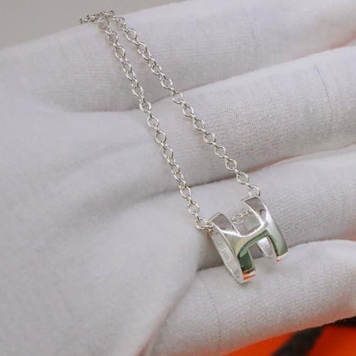 [Bijoux Royaux]COLLIER HM LETTRE H SÉRIE OVALE