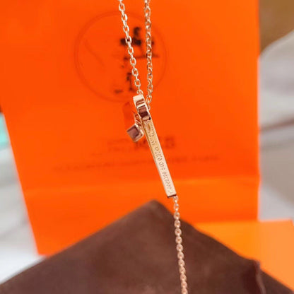 [Royal Jewelry]HM NECKLACE PLATINUM ROSE GOLD DIAMOND