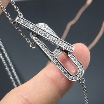 [Royal Jewelry]HM NECKLACE PLATINUM ROSE GOLD DIAMOND