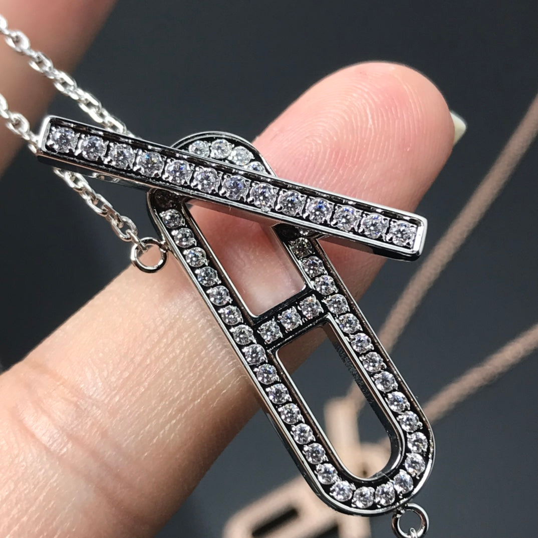 [Royal Jewelry]HM NECKLACE PLATINUM ROSE GOLD DIAMOND