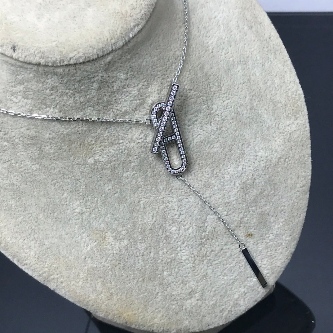[Royal Jewelry]HM NECKLACE PLATINUM ROSE GOLD DIAMOND