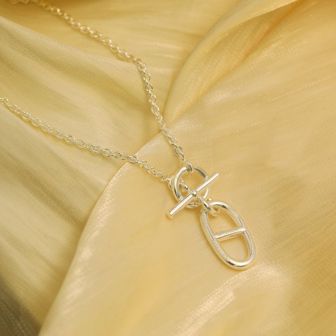 [Royal Jewelry]HM CHAINE D'ANCRE PENDANT NECKLACE STERLING SILVER