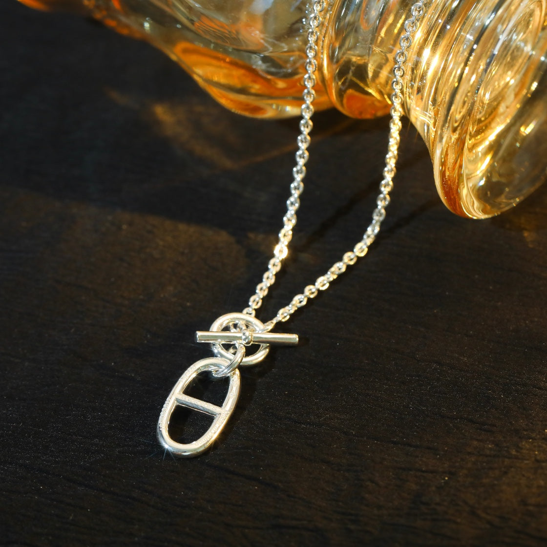 [Royal Jewelry]HM CHAINE D'ANCRE PENDANT NECKLACE STERLING SILVER