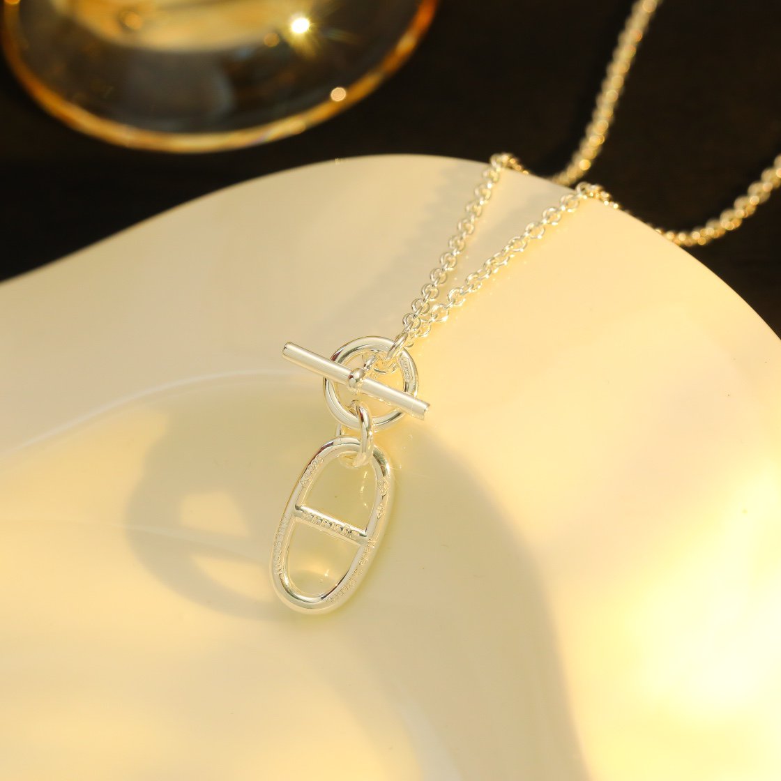 [Royal Jewelry]HM CHAINE D'ANCRE PENDANT NECKLACE STERLING SILVER