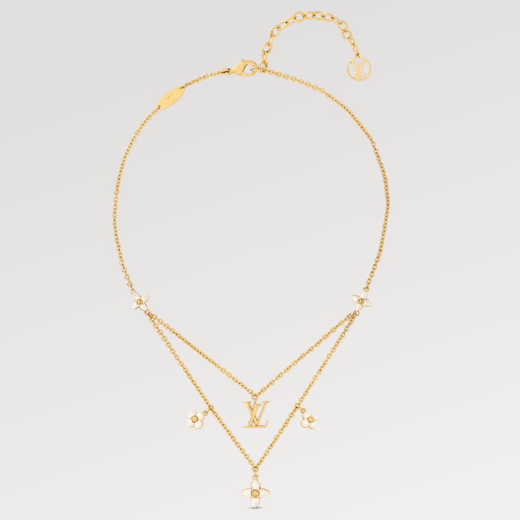 [Royal Jewelry]FLOWERGRAM GOLD MOP DOUBLE ROW NECKLACE