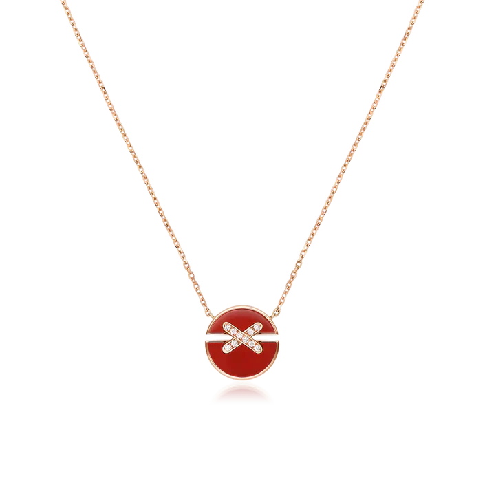 [Royal Jewelry]JEUX DE ROSE GOLD DIAMOND NECKLACE