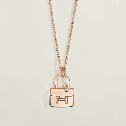 [Royal Jewelry]AMULETTE PEDANT ROSE GOLD NECKLACE