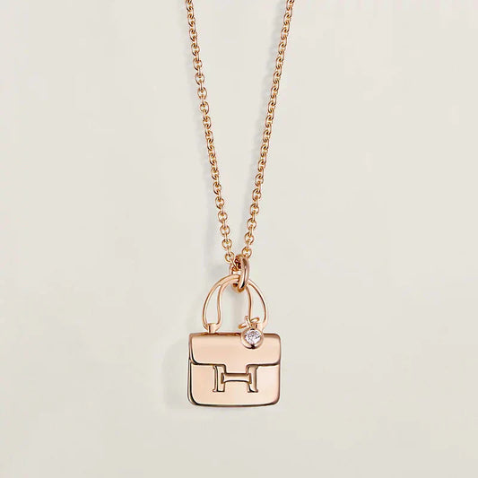 [Royal Jewelry]AMULETTE PEDANT ROSE GOLD NECKLACE