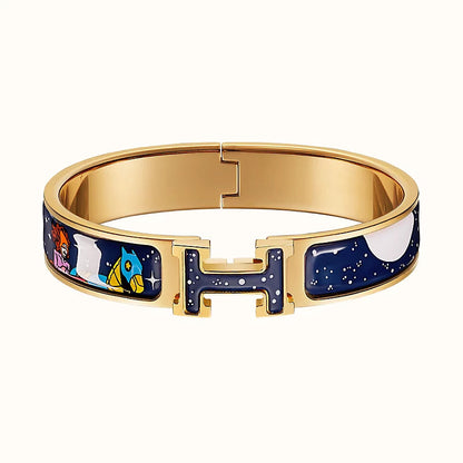 [Royal Jewelry]H STAR AND MOON BRACELET 12MM