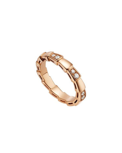 [Royal Jewelry]SERPENTI RING PINK GOLD  3MM