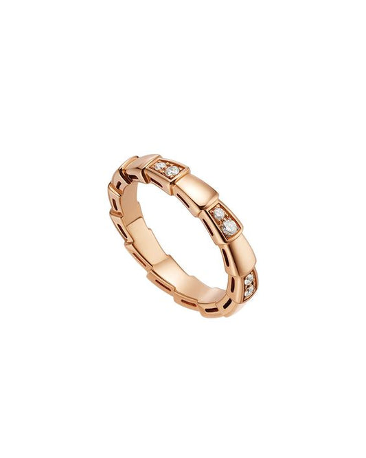 [Royal Jewelry]SERPENTI RING PINK GOLD  3MM