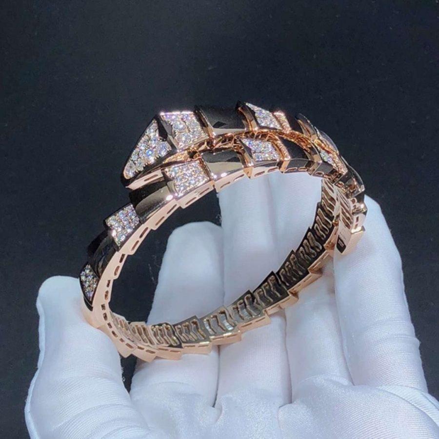 [Royal Jewelry]SERPENTI WIDE BRACELET PINK GOLD DIAMOND