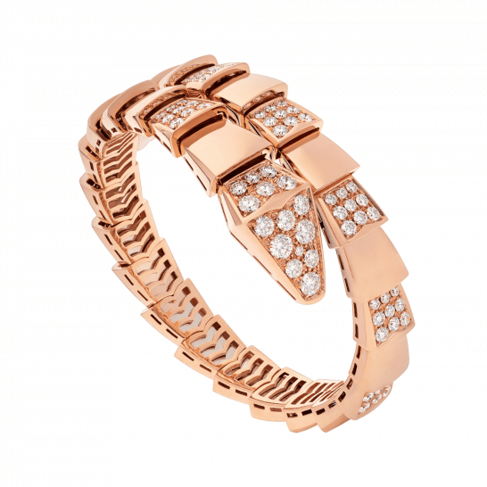 [Royal Jewelry]SERPENTI WIDE BRACELET PINK GOLD DIAMOND